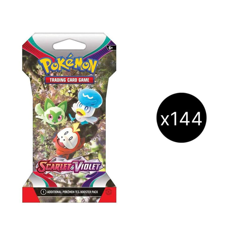 Scarlet and Violet Sleeved Booster Case - Scarlet & Violet Base Set sealed product