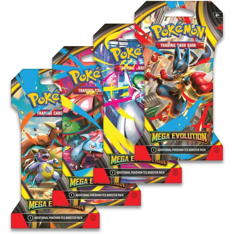 Mega Evolution Sleeved Booster Pack Art Bundle Set of 4