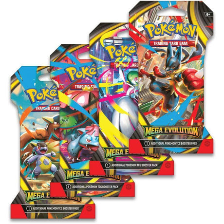 Mega Evolution Sleeved Booster Pack Art Bundle Set of 4