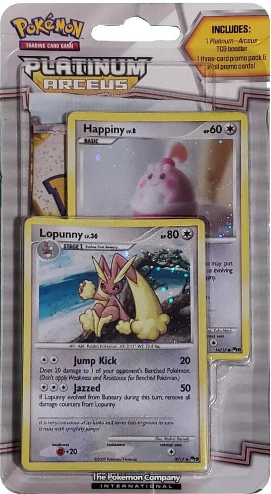 Arceus Blister Pack Happiny and Lopunny - Platinum Arceus sealed product