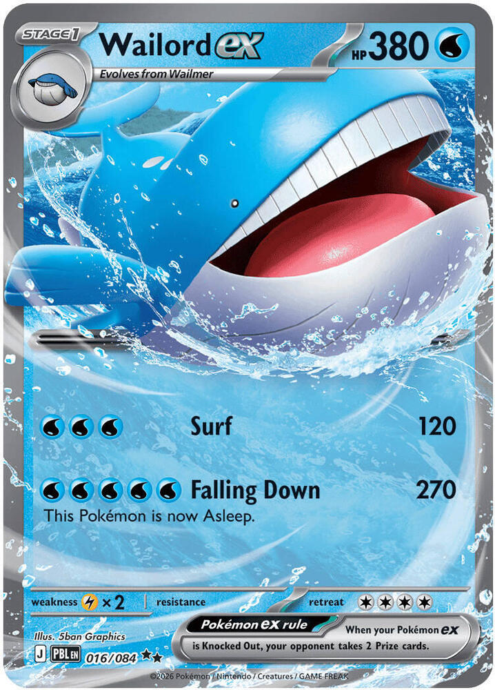 0016 Wailord ex Double Rare Pitch Black