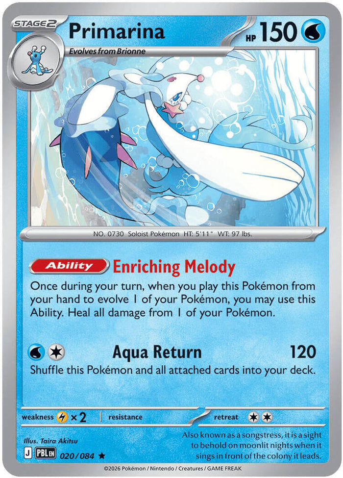 0020 Primarina Rare Pitch Black