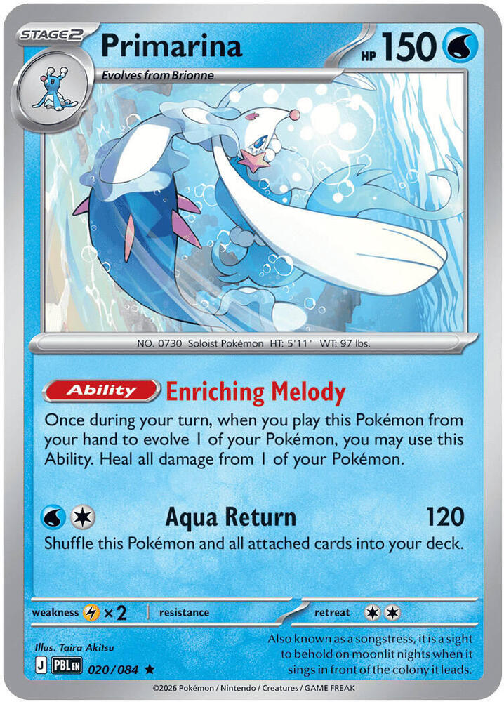 0020 Primarina Rare Pitch Black