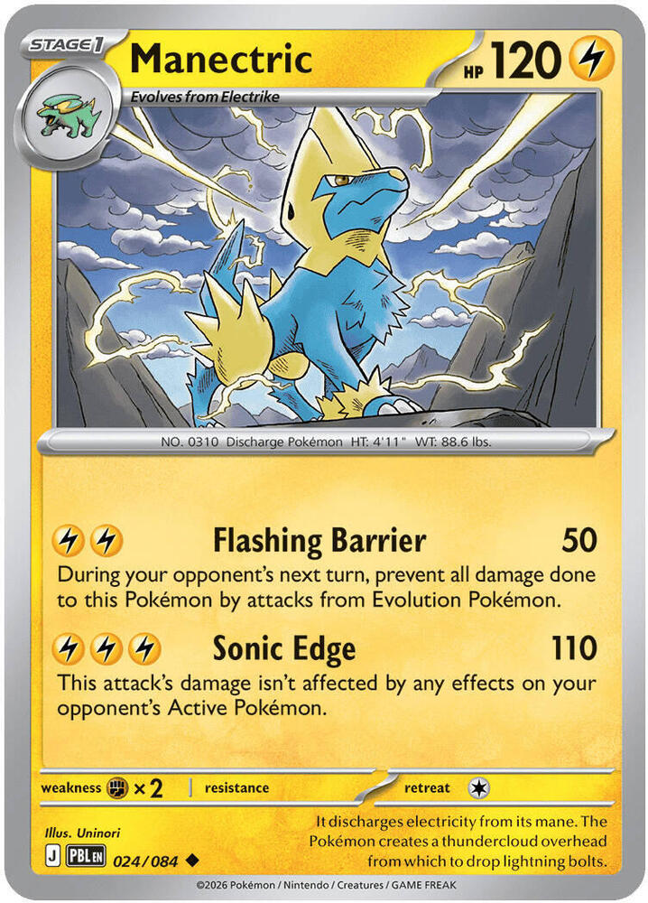 0024 Manectric Uncommon Pitch Black