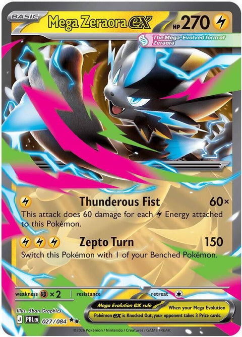 0027 Mega Zeraora ex Double Rare Pitch Black
