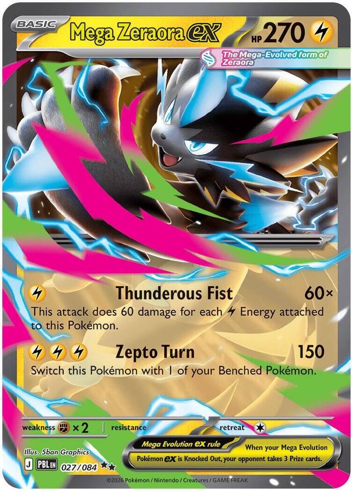 0027 Mega Zeraora ex Double Rare Pitch Black