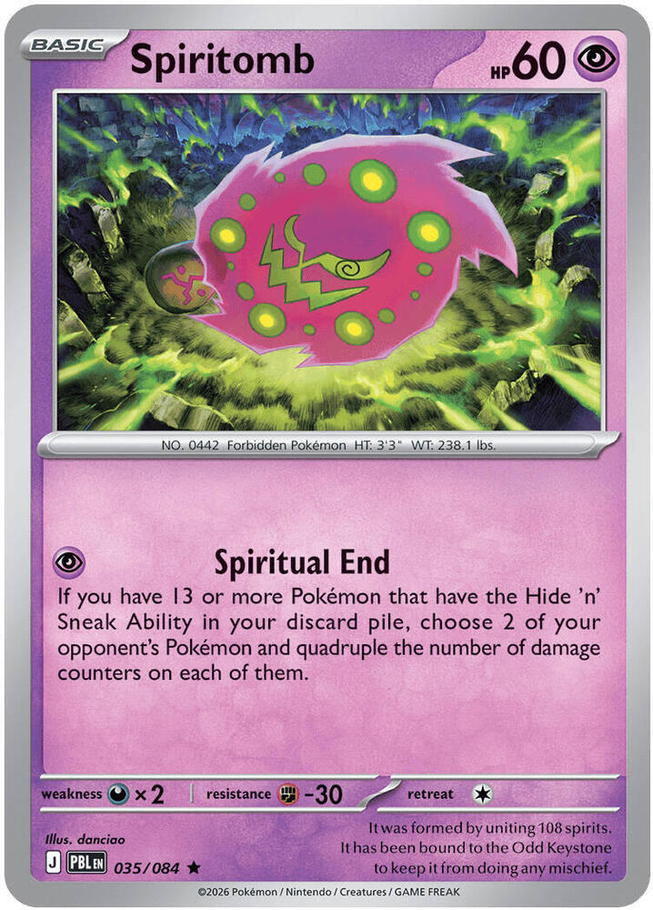 0035 Spiritomb Rare Pitch Black