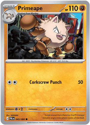 0043 Primeape Common Pitch Black