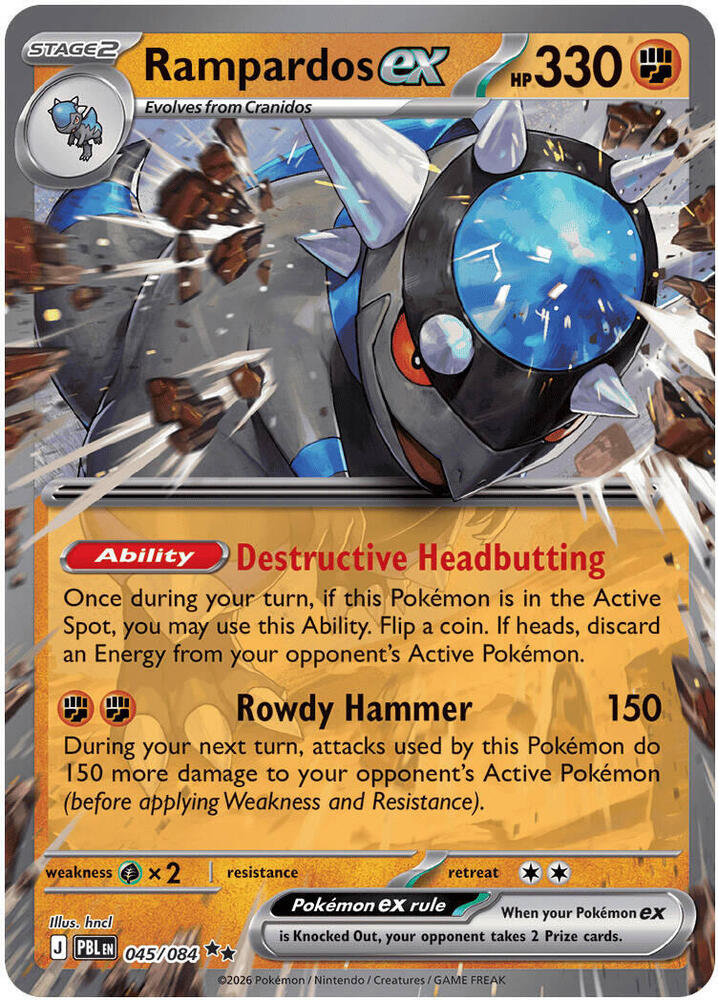 0045 Rampardos ex Double Rare Pitch Black