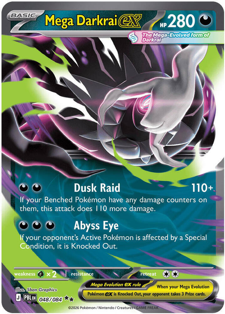 0048 Mega Darkrai ex Double Rare Pitch Black