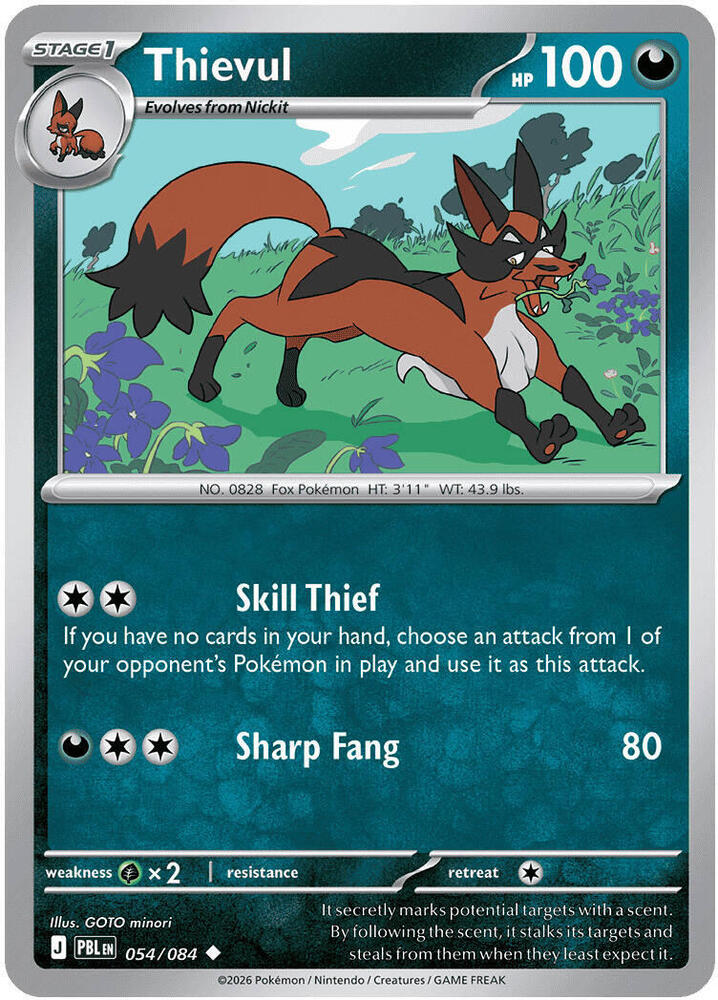 0054 Thievul Uncommon Pitch Black