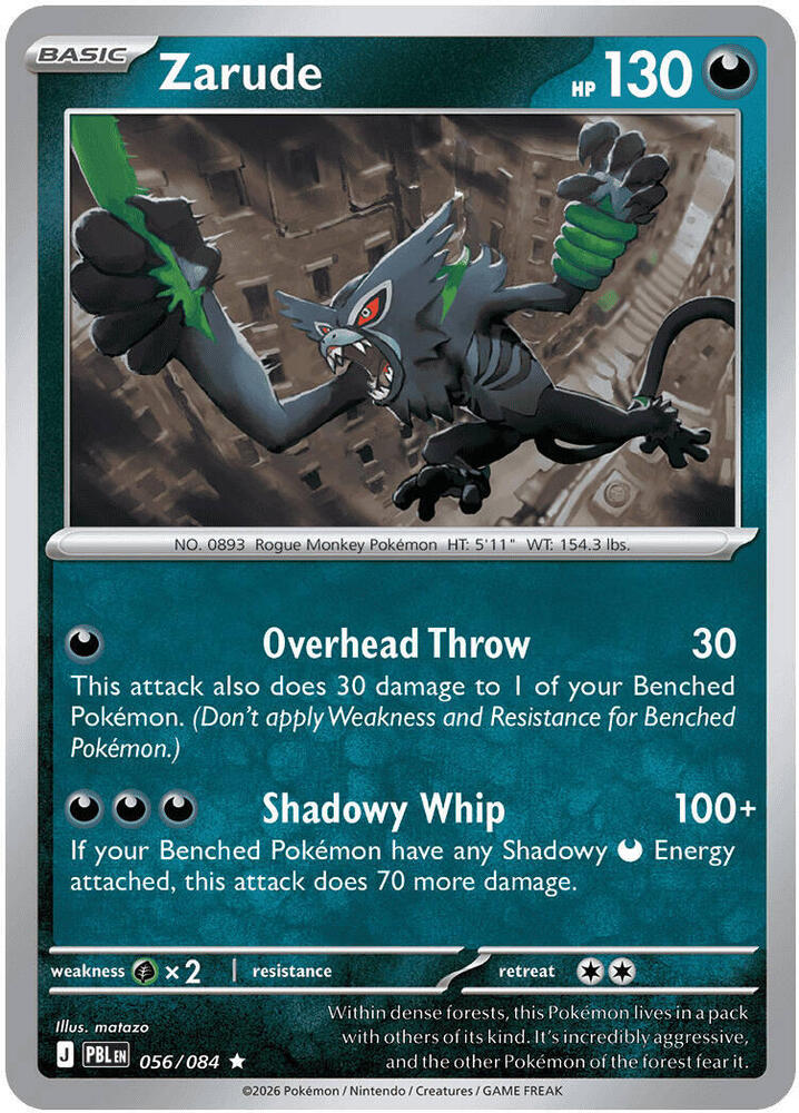 0056 Zarude Rare Pitch Black
