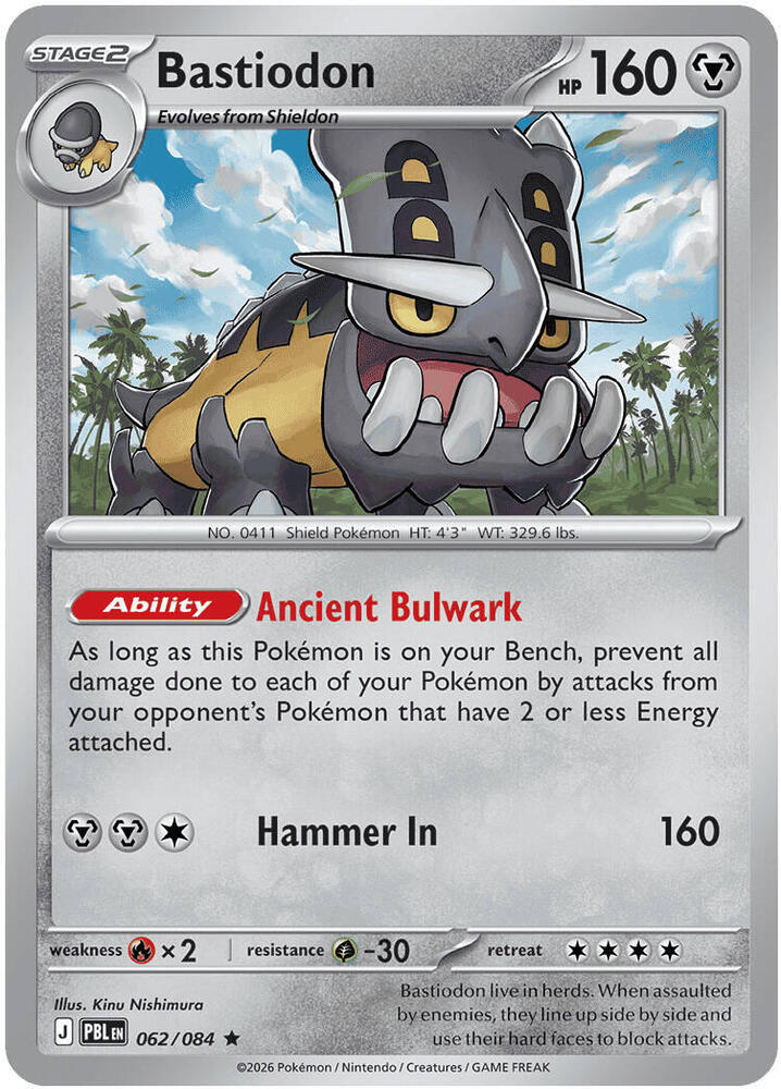 0062 Bastiodon Rare Pitch Black