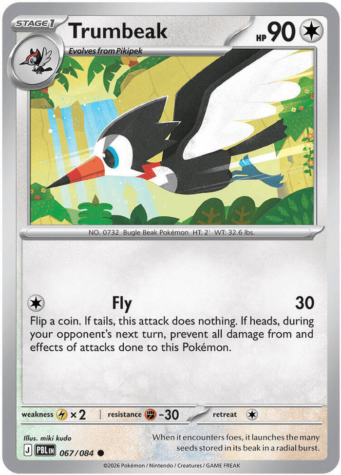 Trumbeak #067/084 Common - Pitch Black Pokemon card