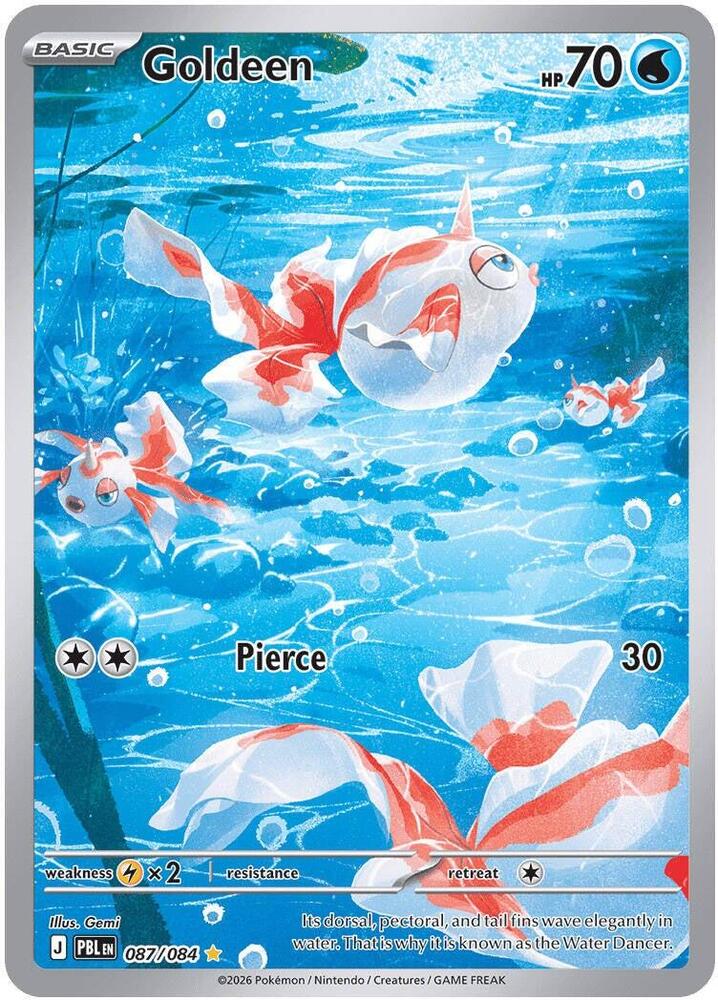 0087 Goldeen Illustration Rare Pitch Black