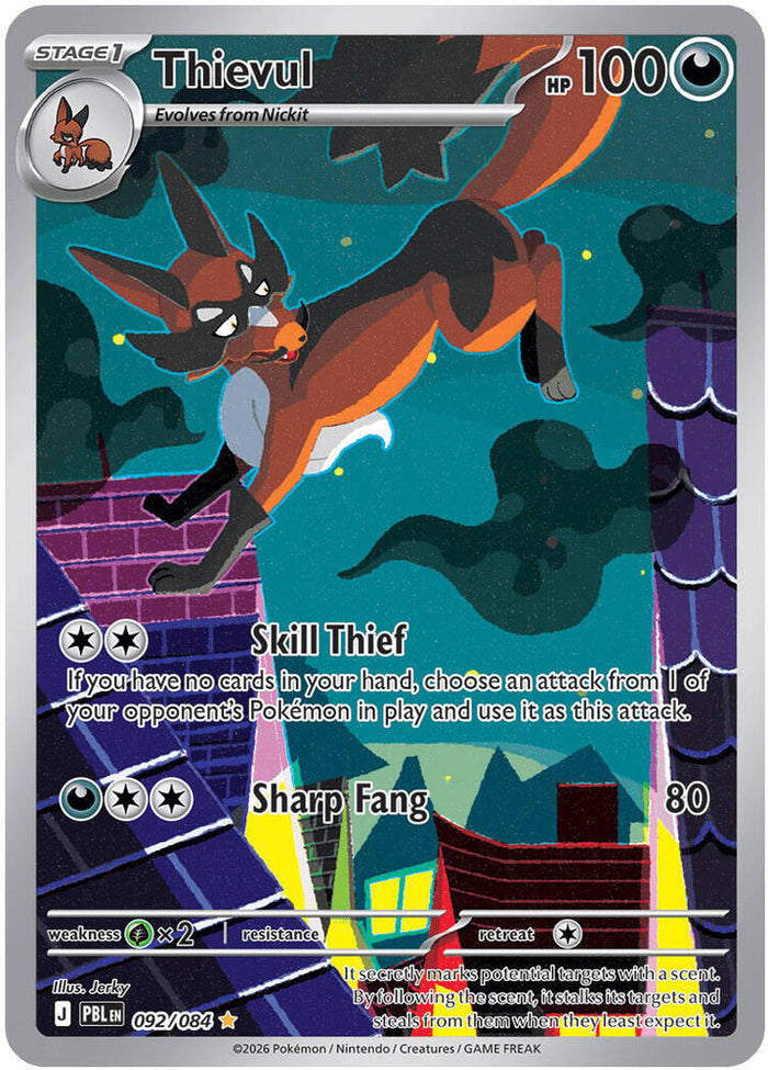 Thievul #092/084 Illustration Rare - Pitch Black Pokemon card