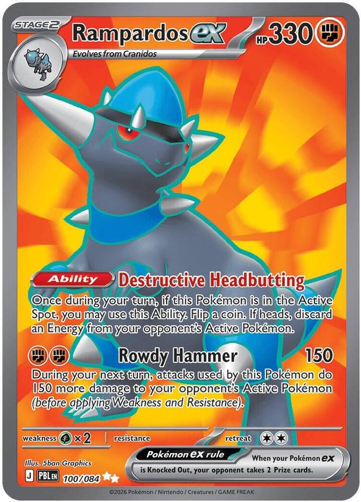 0100 Rampardos ex Ultra Rare Pitch Black