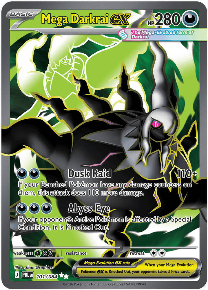 0101 Mega Darkrai ex Ultra Rare Pitch Black
