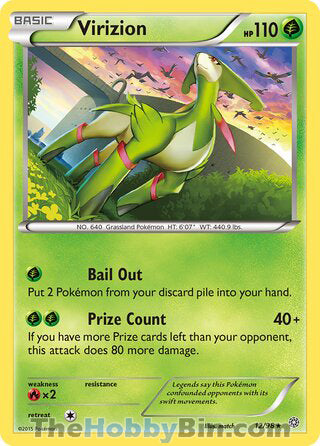 Virizion Ancient Origins Holo Rare #12/98