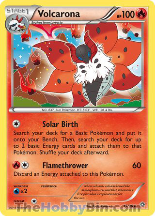 0017 Volcarona Holo Rare Ancient Origins