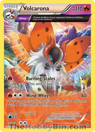 Volcarona #18/98 Rare - Ancient Origins Pokemon card