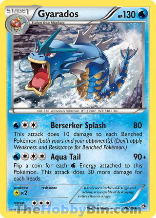 Gyarados #20/98 Rare - Ancient Origins Pokemon card