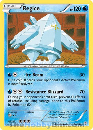 Regice #24/98 Rare - Ancient Origins Pokemon card