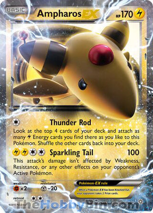 0027 Ampharos EX Ultra Rare Ancient Origins