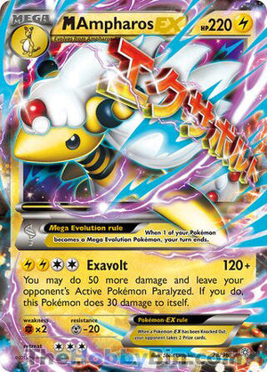0028 M Ampharos EX Ultra Rare Ancient Origins