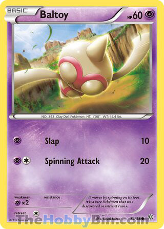 Baltoy #31/98 Common - Ancient Origins Pokemon card