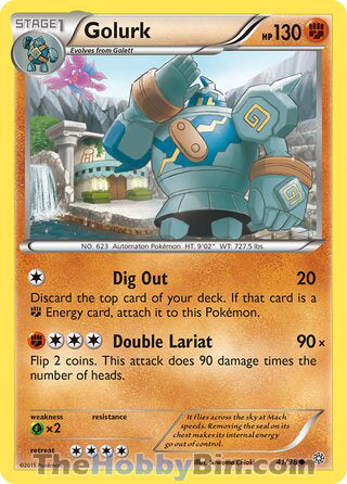 Golurk #41/98 Common - Ancient Origins Pokemon card