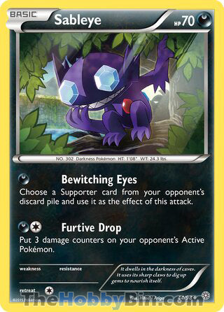 Sableye #44/98 Uncommon - Ancient Origins Pokemon card