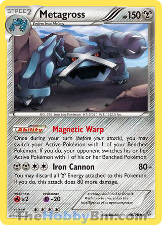 Metagross #49/98 Rare - Ancient Origins Pokemon card