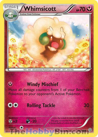 Whimsicott #56/98 Uncommon - Ancient Origins Pokemon card