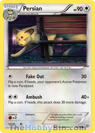 Persian #62/98 Common - Ancient Origins Pokemon card