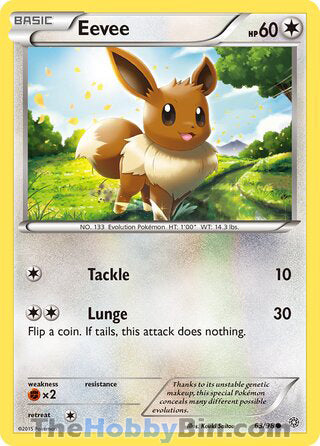 Eevee #63/98 Common - Ancient Origins Pokemon card