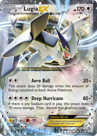 Lugia EX #68/98 Ultra Rare - Ancient Origins Pokemon card