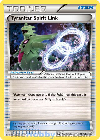 Tyranitar Spirit Link #81/98 Uncommon - Ancient Origins Pokemon card