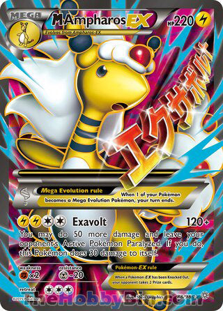 M Ampharos EX #88/98 Ultra Rare - Ancient Origins Pokemon card