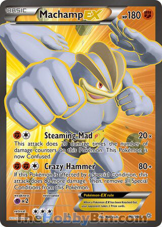 Machamp EX #90/98 Ultra Rare - Ancient Origins Pokemon card
