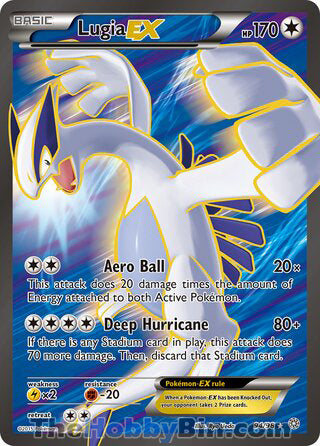 Lugia EX #94/98 Ultra Rare - Ancient Origins Pokemon card