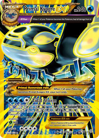 Primal Kyogre EX #96/98 Ultra Rare - Ancient Origins Pokemon card