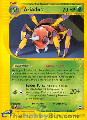 0003 Ariados Rare Aquapolis