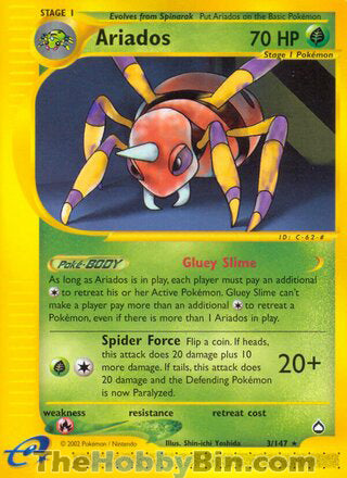 0003 Ariados Rare Aquapolis