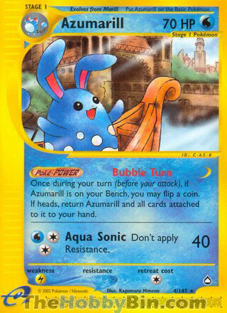 0004 Azumarill Rare Aquapolis