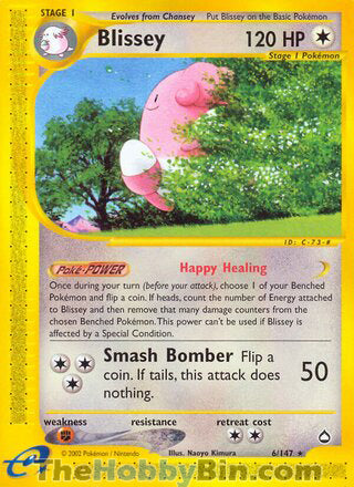 Blissey Aquapolis Rare #6/147