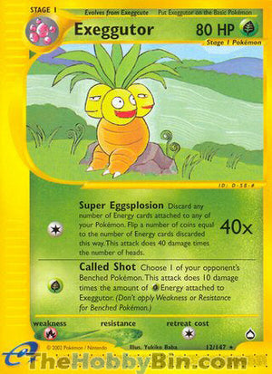 0012 Exeggutor Rare Aquapolis
