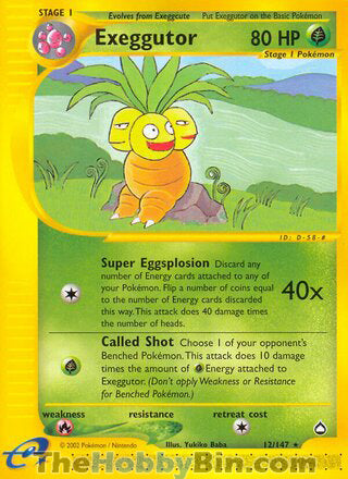0012 Exeggutor Rare Aquapolis