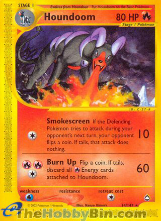 0014 Houndoom Rare Aquapolis