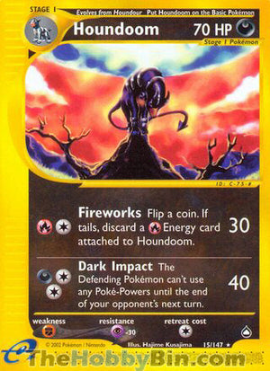 0015 Houndoom Rare Aquapolis